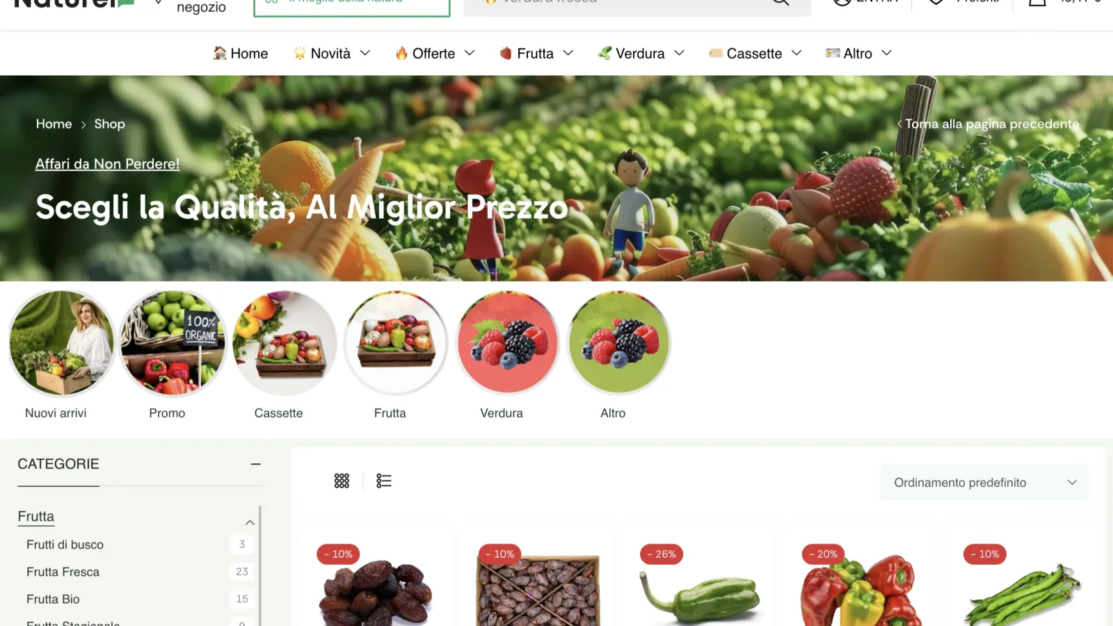 La boutique en ligne Naturel Market — produits bio